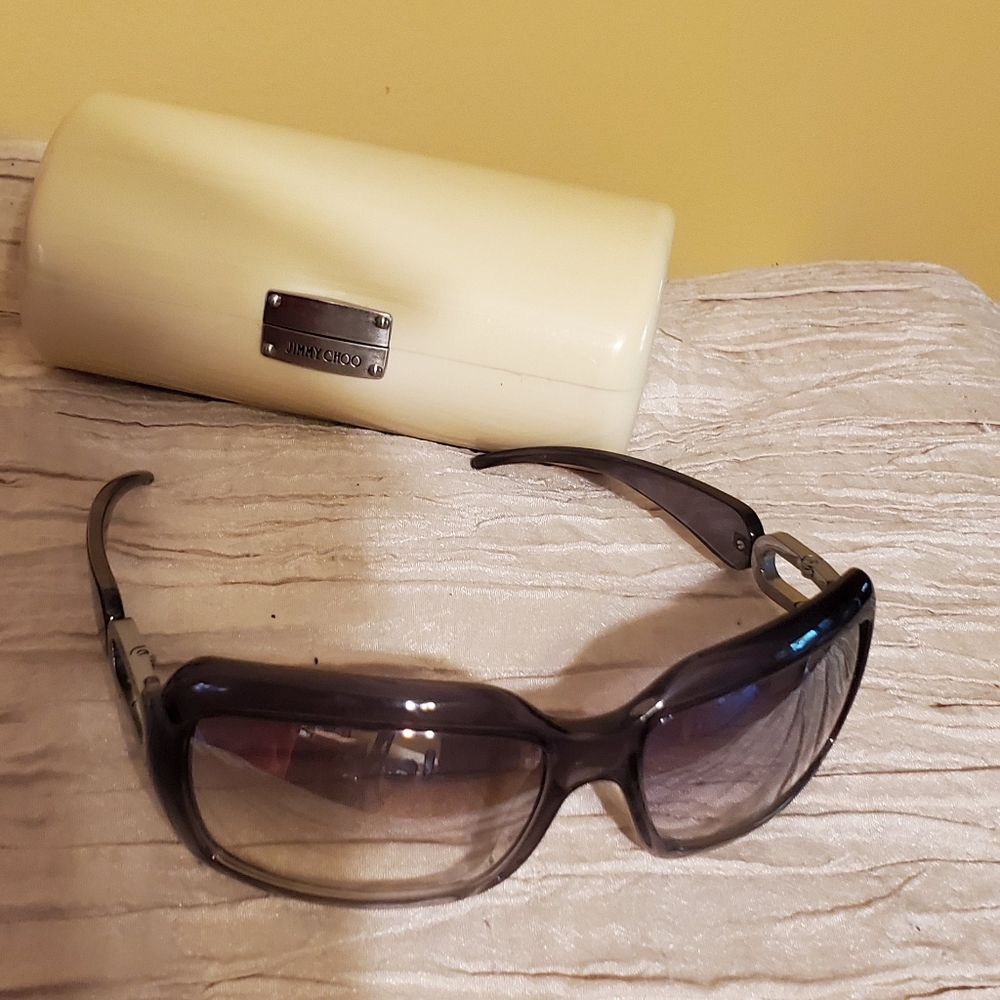 Jimmy Choo clear grey sunglasses